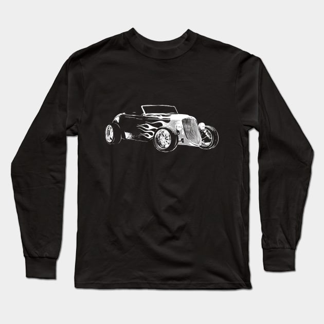 Vintage Cars Enthusiast Hot Rod Fans Long Sleeve T-Shirt by Tenh